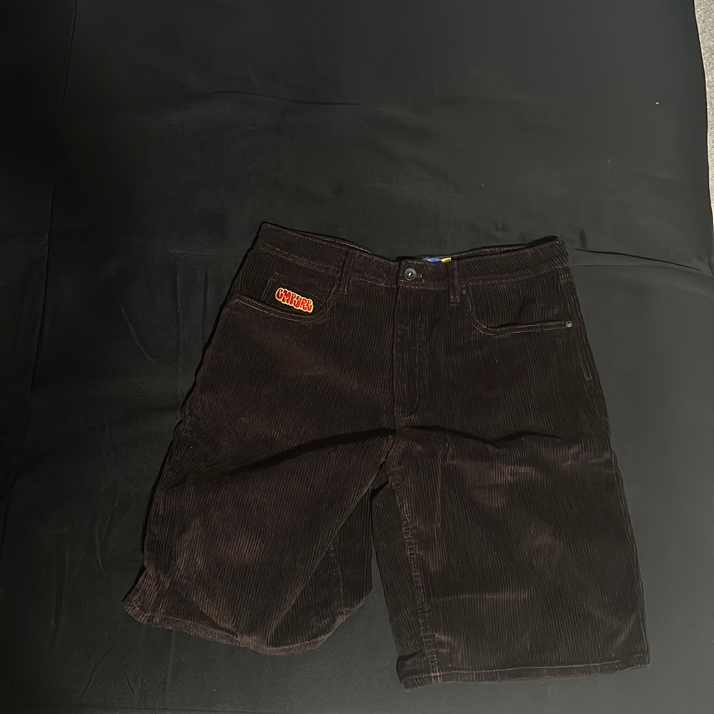 Brown empire ribbed Jorts